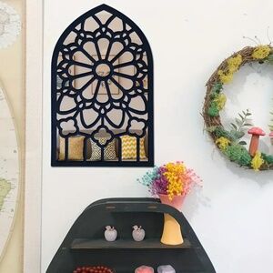 NEW! Cathedral Style Wall Hanging Mirror with Pie Slices!
